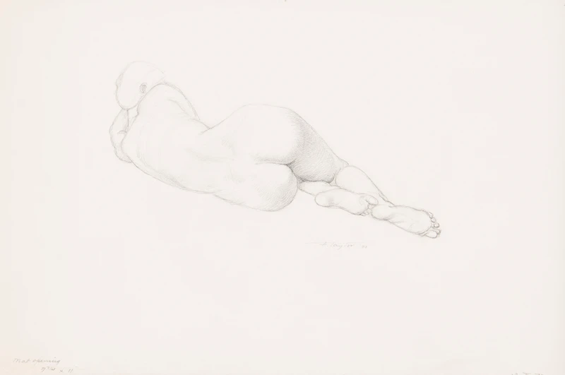 Frederick Bourchier Taylor, Four Works: Female Nude; Study of a Model at Byam Shaw School; Mexican Mother and Child; Miguel Ramirez Redondo, pencil on paper (4) - view 3