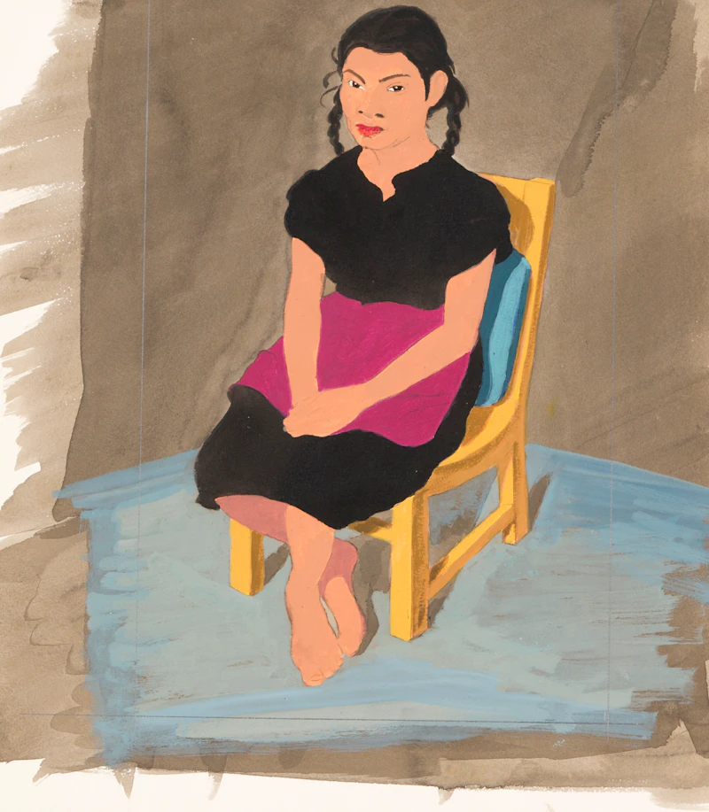 Frederick Bourchier Taylor, Centerville Digby Neck., NS., Fish Dressing Factory; Seated Nude/Woman in a Chair; , assorted media on paper (3) - view 4