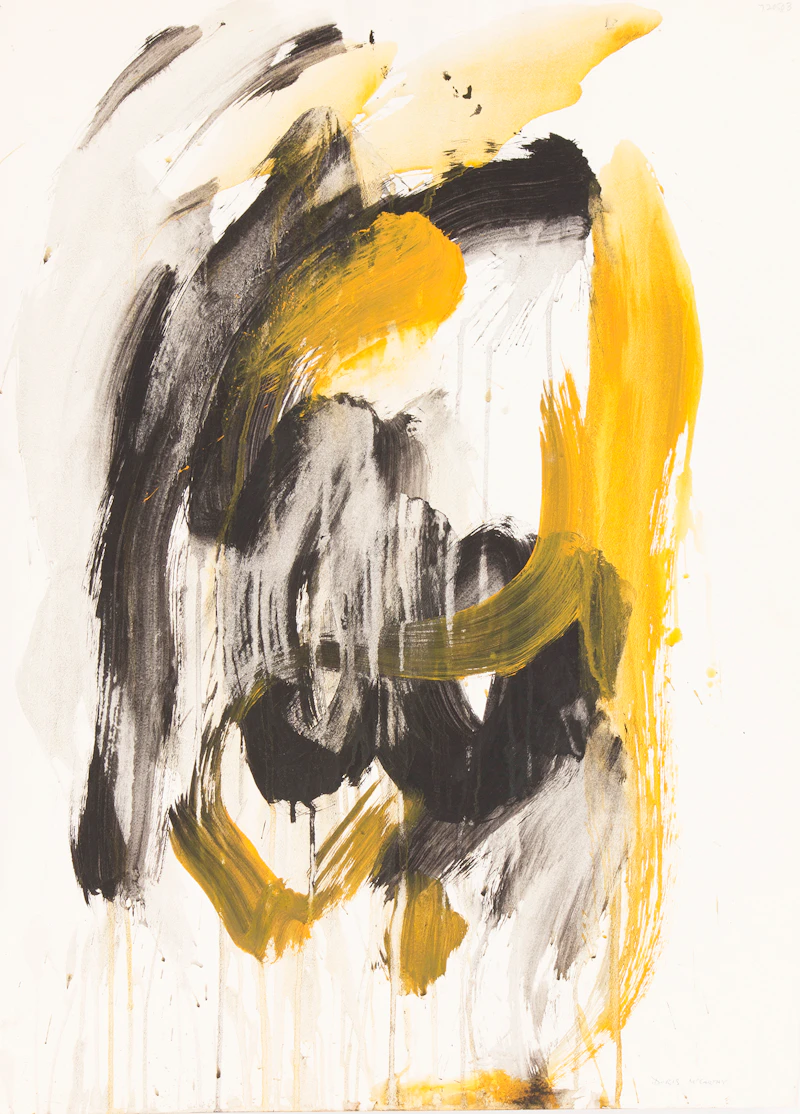 Doris Jean McCarthy, Abstract Composition & Portrait of Man with a Cane (sold with “Nude” by D. Bennett), assorted media on paper (3) - view 3