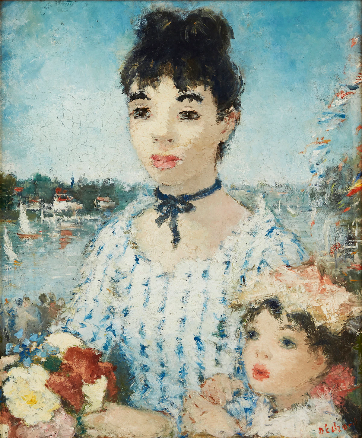 Dietz Edzard, Promenade de dimanche, oil on canvas
