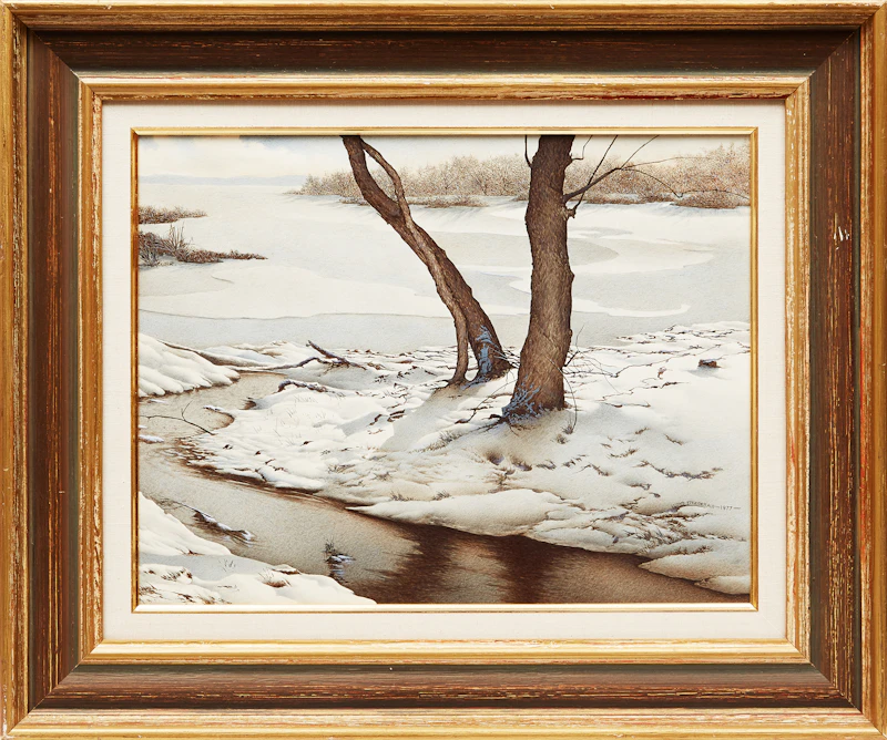 Lloyd Fitzgerald, Spring Breakup, tempera on board, 1977 - view 2