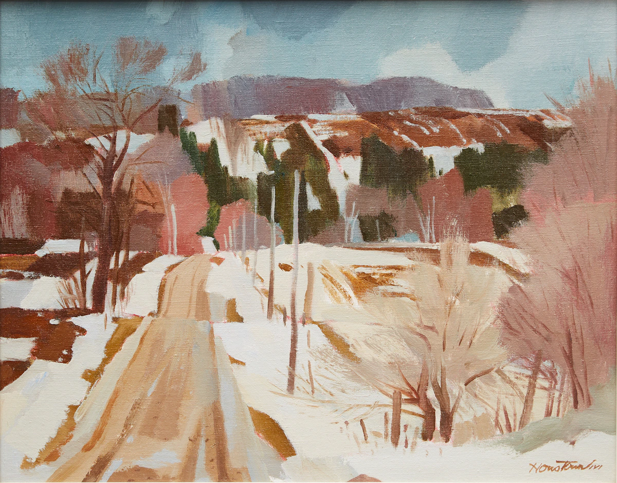 Donald Mackay Houstoun, Approaching Spring, oil and lucite on board
