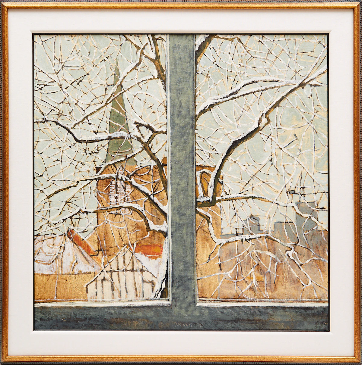 Robert Francis Michael McInnis, Tree and Window Series, Winter, oil on canvas