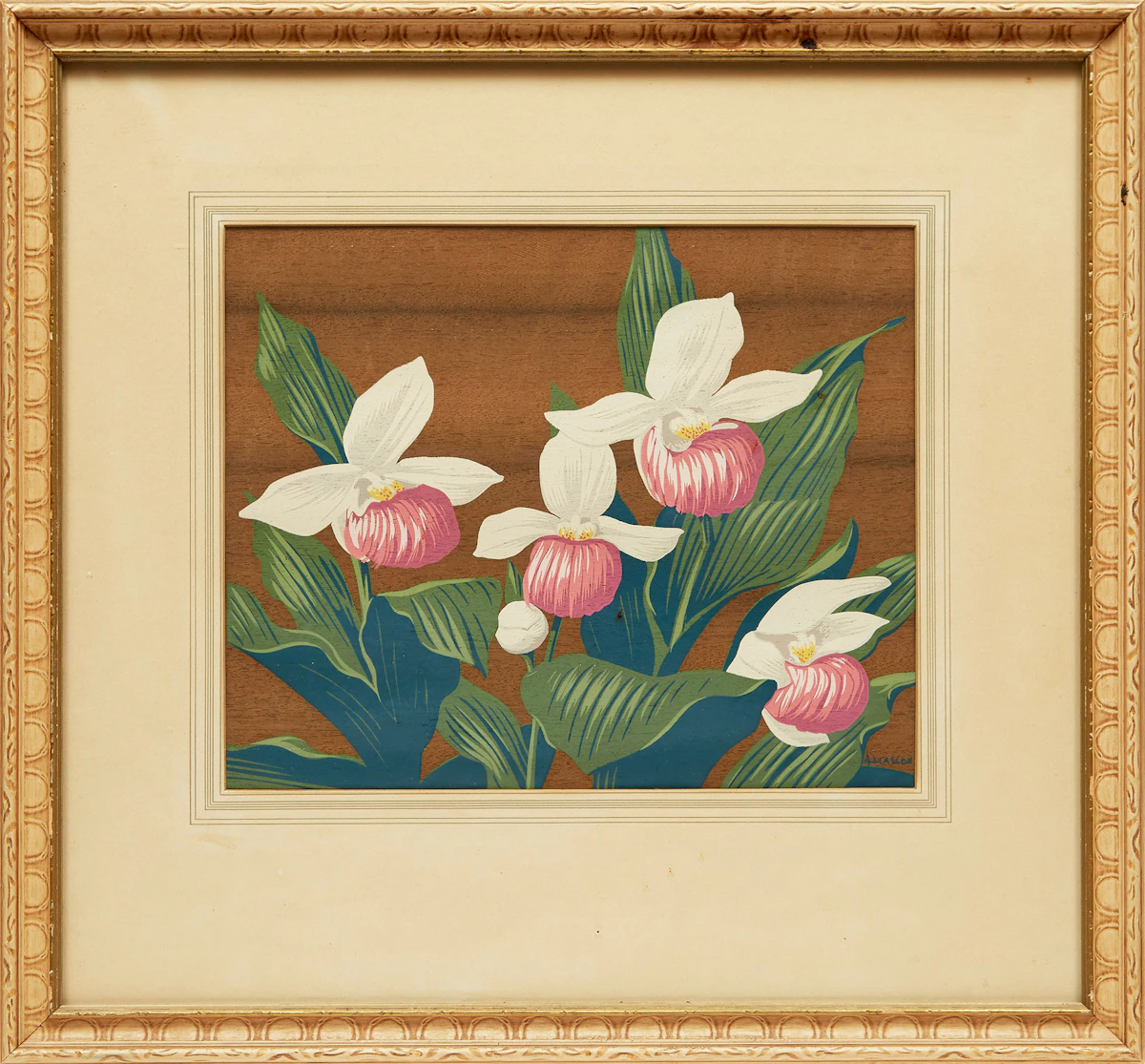Alfred Joseph Casson, Mocassin Flower, colour silkscreen on wood veneer