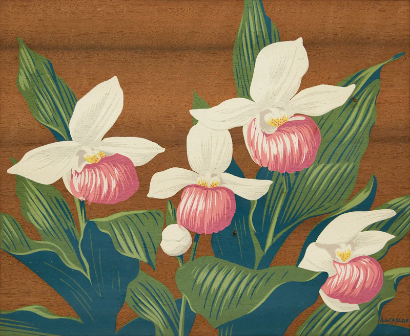 Alfred Joseph Casson, Mocassin Flower, colour silkscreen on wood veneer - view 2