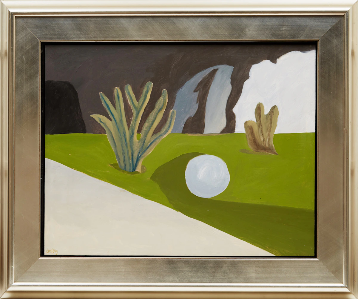 Toni Onley, Blue Ball, oil on birch panel, 1969