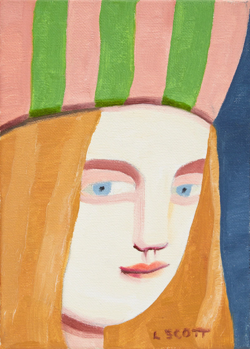 Louise Scott, Woman in Multi-Coloured Hat
