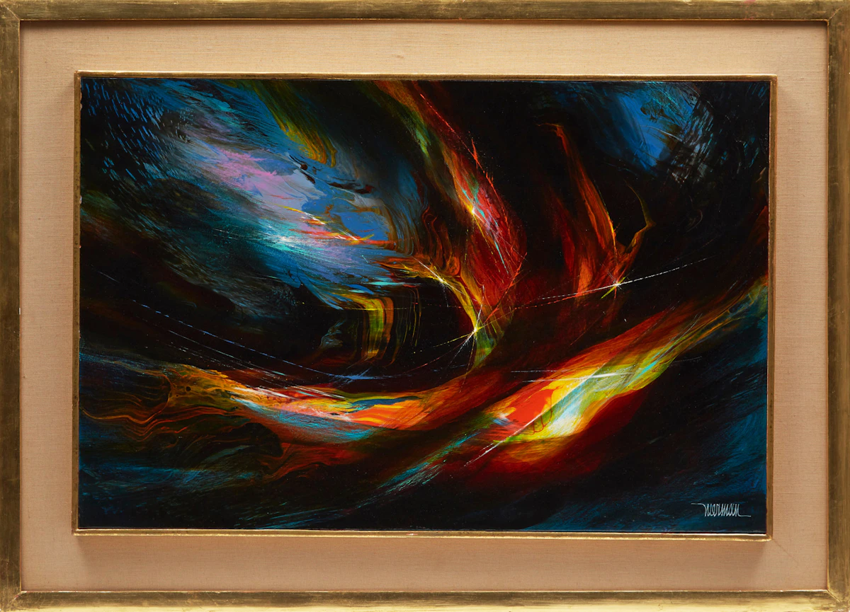 Leonardo Nierman Mendelejis, The Song of the Seas, oil on board