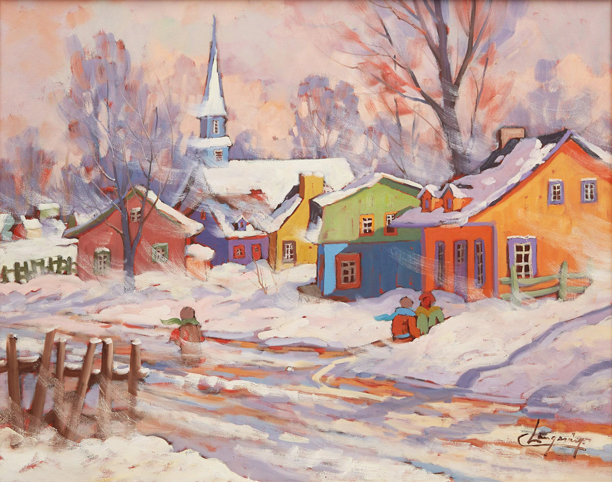 Claude Langevin, Bourrasque, oil on canvas