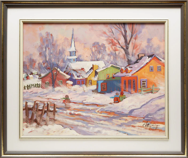 Claude Langevin, Bourrasque, oil on canvas - view 2