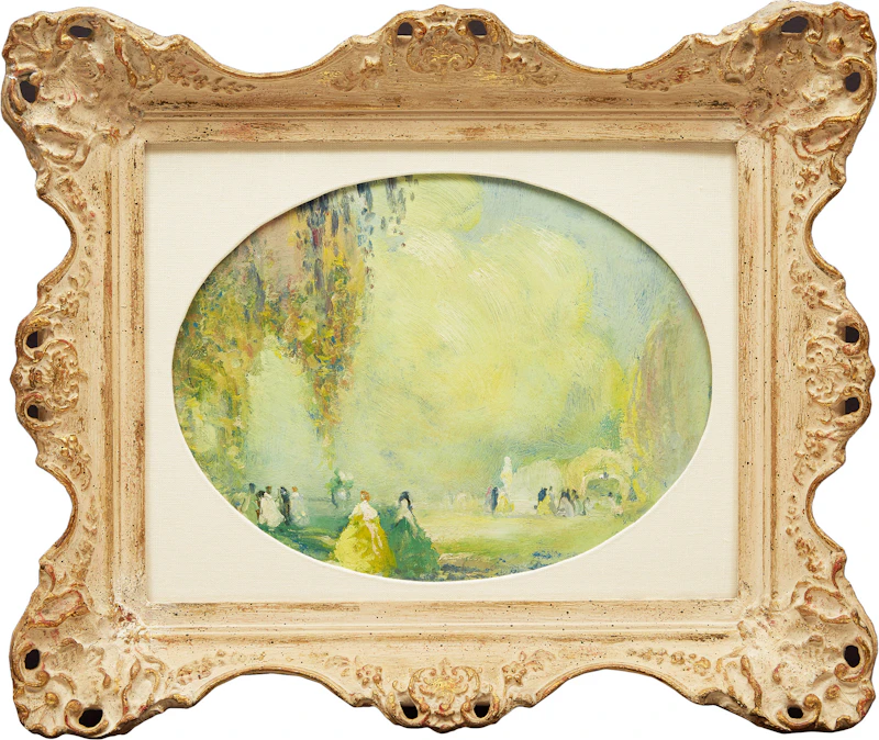 Arthur Dominique Rozaire, Garden Gathering, two oils on board - view 5