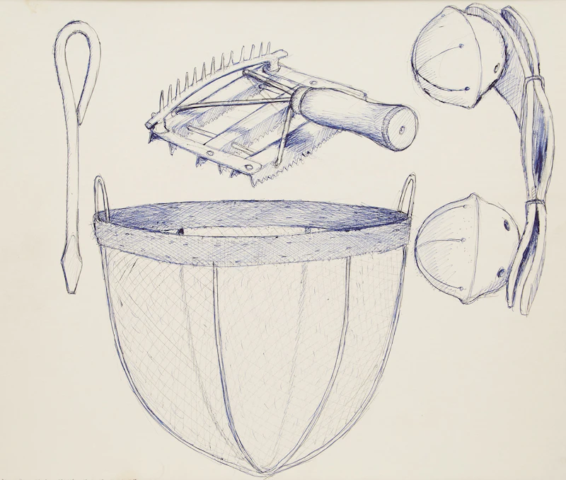 William Kurelek, Homemade Screwdriver and Horse Equipment