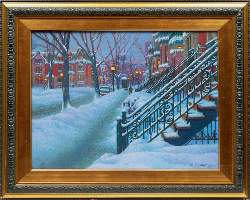 Richard Savoie, After the Snowfall, pastel on paper, 1996 - view 2