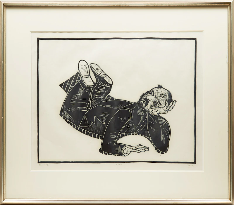 Ivan Kenneth Eyre, Dreamer, woodblock - view 2