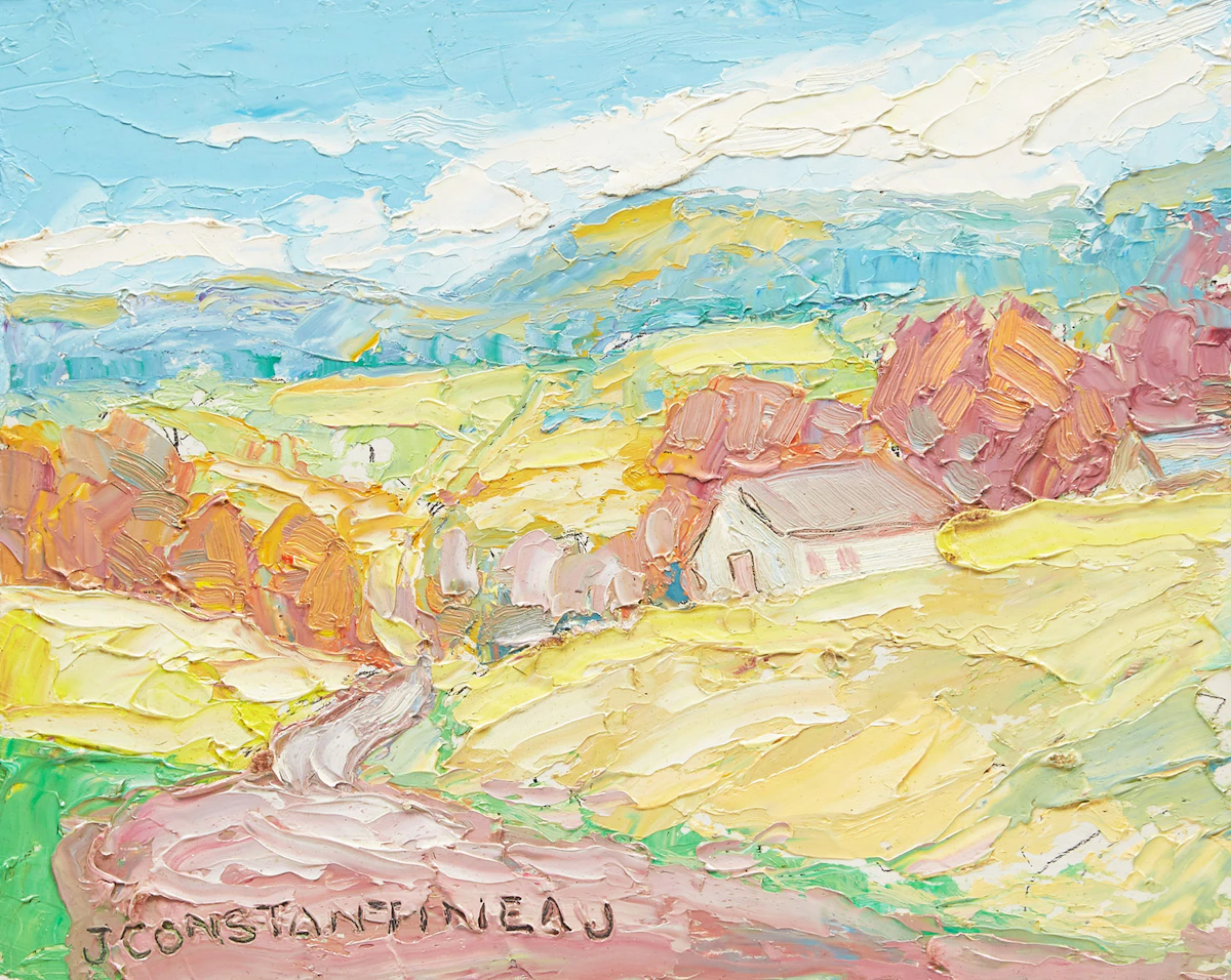 Jean Constantineau, Richford, Canton de l’est, oil on masonite