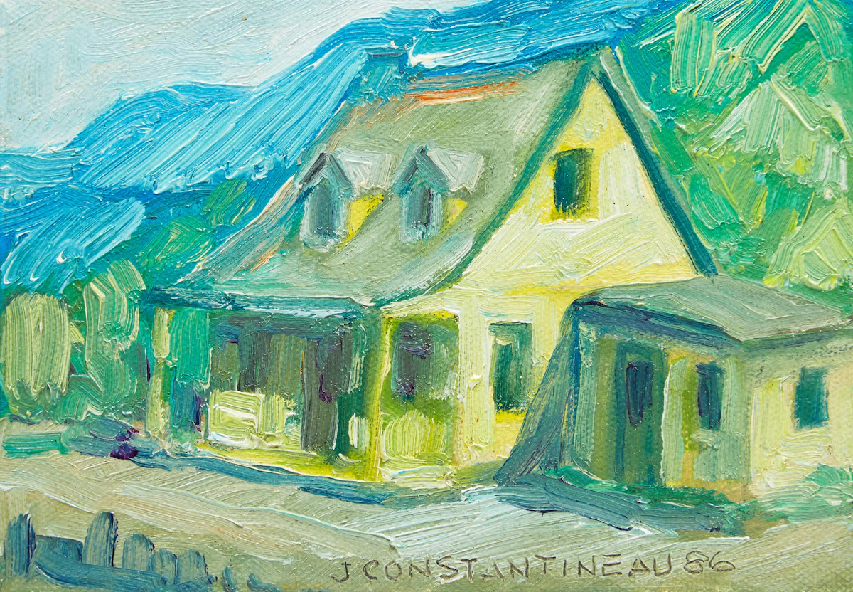 Jean Constantineau, Petite maison, oil on canvas