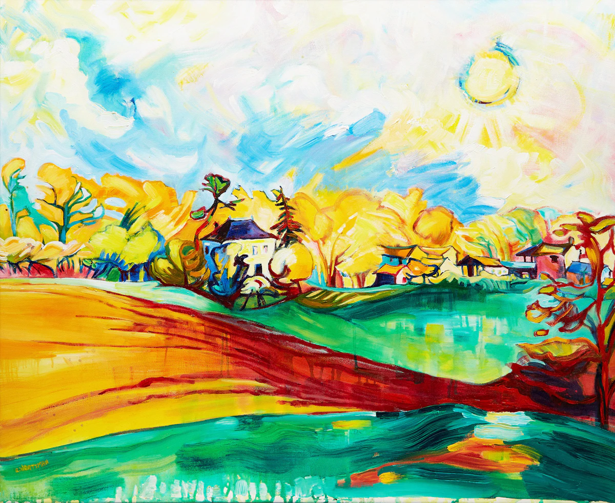 Elyssa Wortzman, Landscape, acrylic on canvas
