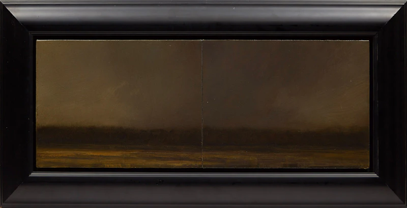 James Lahey, Forest Fire Smoke, Chelsea, acrylic on canvas diptych, 1996 - view 2