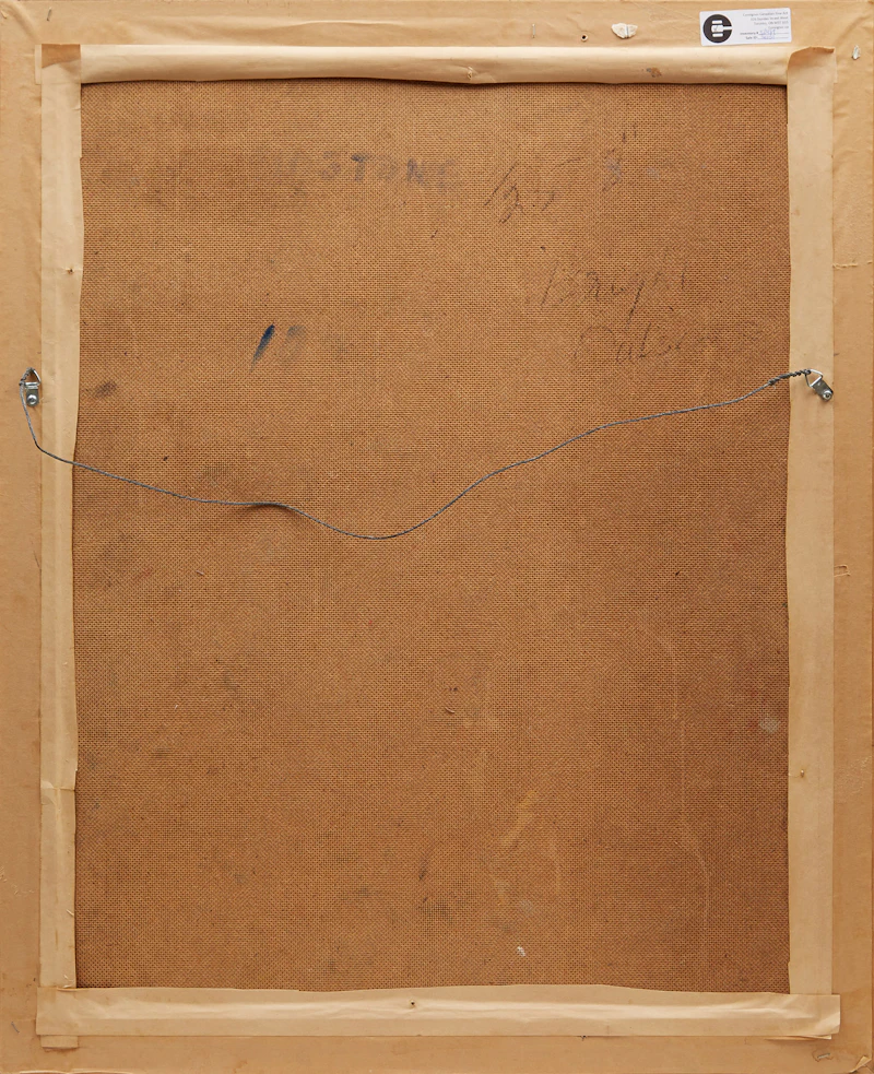 Arthur Lidstone, Abstraction, oil on masonite, 1973 - view 3