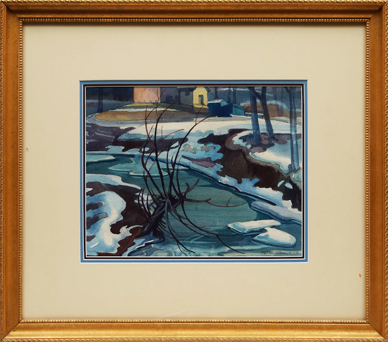 Peter Haworth, Winter Landscape, watercolour - view 2