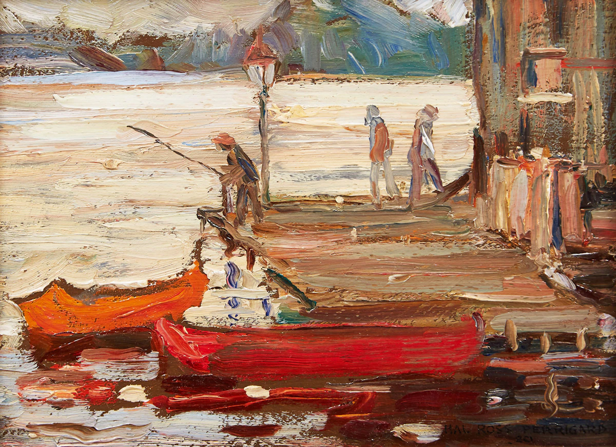 Hal Ross Perrigard, Boat House, St. Rose, oil on board