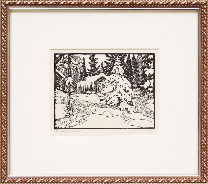 Ernest Lindner, End of the Trail, woodblock - view 2