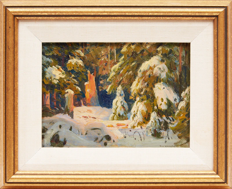Frederick Henry Brigden, Trees in Winter, oil on board - view 2