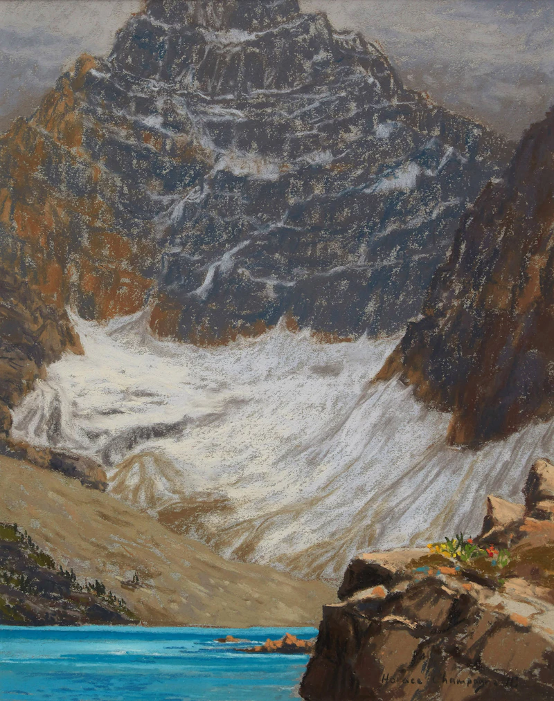 Horace Champagne, Mount Biddle in September, with Lake McArthur -- Yoho National Park, B.C.