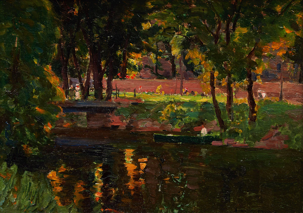Andrew Wilkie Kilgour, Old Canal, Lachine, oil on board