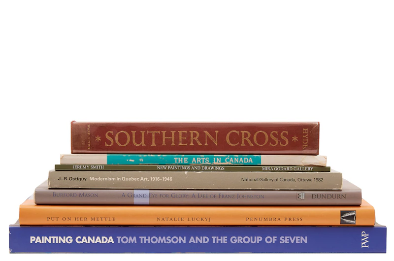 “Southern Cross”; “The Arts in Canada”; “A Grand Eye for Glory”; “Put on her Mettle”; “Painting Canada: Tom Thomson and the Group of Seven”; “Jeremy Smith”; “Modernism in Quebec Art, 1916-1946” by Books and Reference