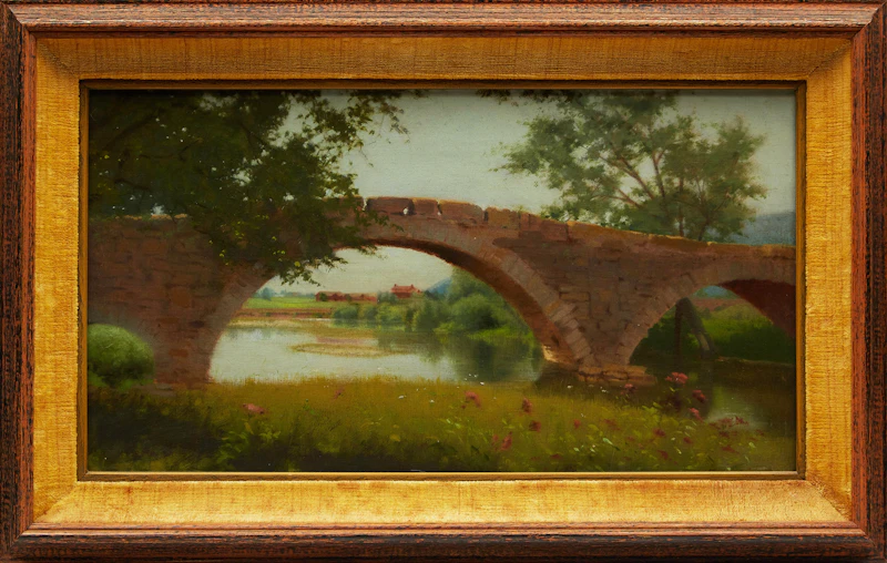 Mary Heister Reid, Landscape with Bridge, oil on canvas, 1891 - view 2