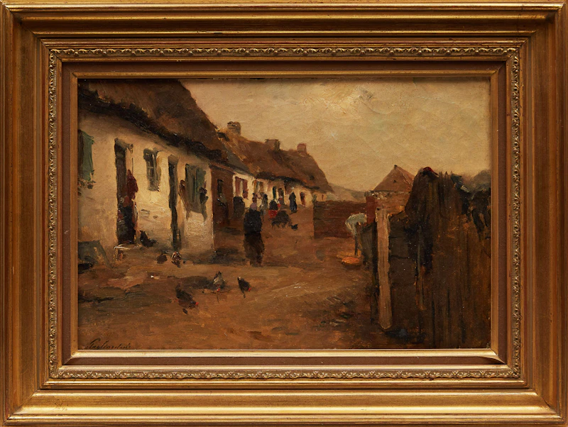 Julien Gustave Gagliardini, Provincial Afternoon , oil on canvas - view 2