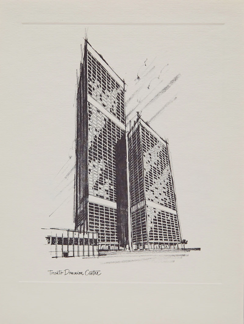Roy Hewetson, The CKFM Print Collection: Sketches of Toronto, 12 screenprints, circa 1969 - view 11