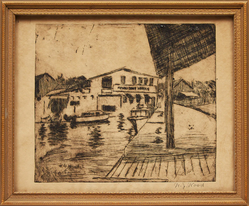 William John Wood, Mill Landscape, etching - view 2