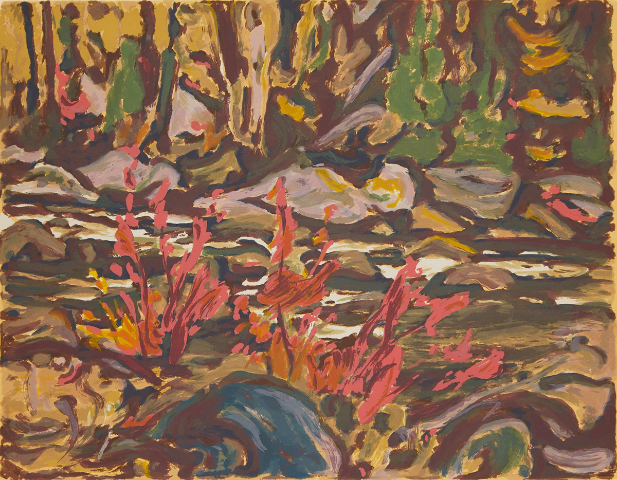 Alexander Young Jackson, River Rapids, colour serigraph