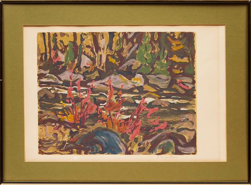 Alexander Young Jackson, River Rapids, colour serigraph - view 2