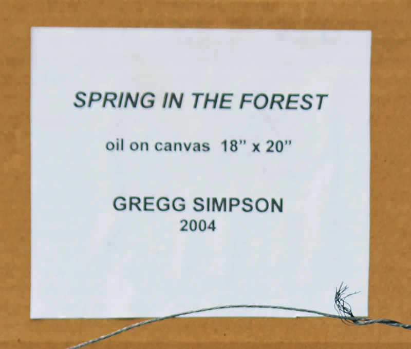 Gregg Simpson, Spring in the Forest, oil on canvas, 2004 - view 3