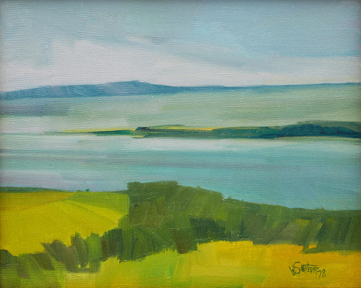 Claude Le Sauteur, La Pointe de L’Île (d’Orléans), oil on canvas, 1978
