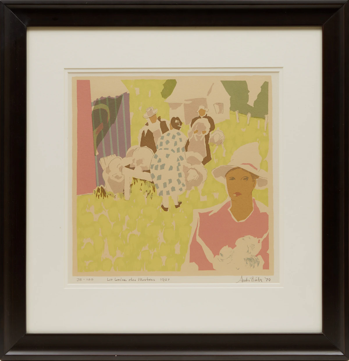 André Charles Biéler, La Laine des Moutons, serigraph, 1979