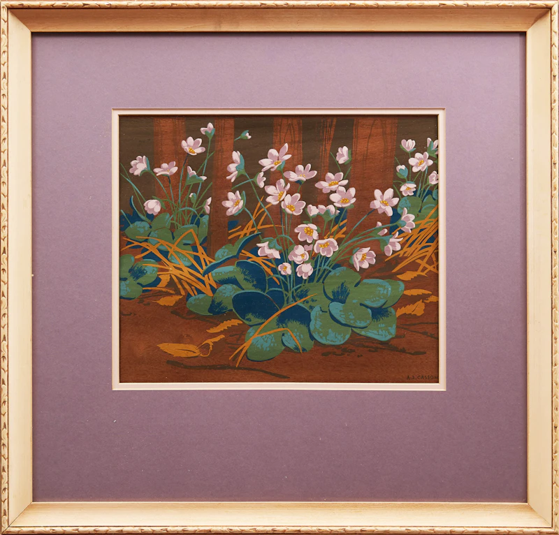 Alfred Joseph Casson, Hepatica; Rugosa Rose, two silkscreens on veneer - view 2