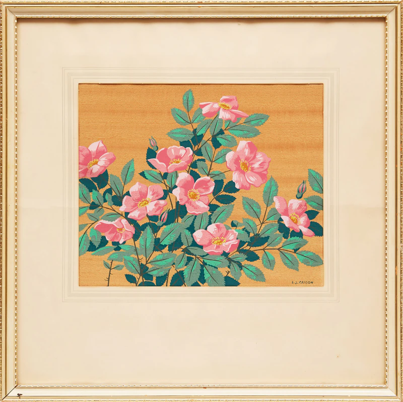 Alfred Joseph Casson, Hepatica; Rugosa Rose, two silkscreens on veneer - view 5
