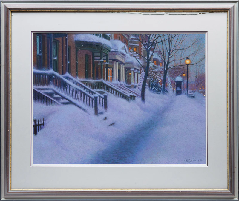 Richard Savoie, Winter Sidewalk, watercolour, 1996 - view 2