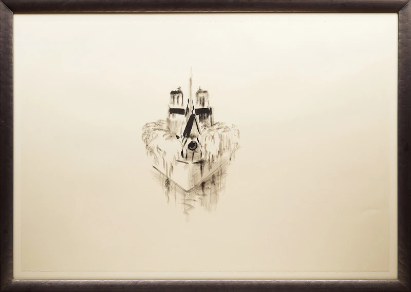 Wanda Koop, Notre Dame, india ink on paper - view 2