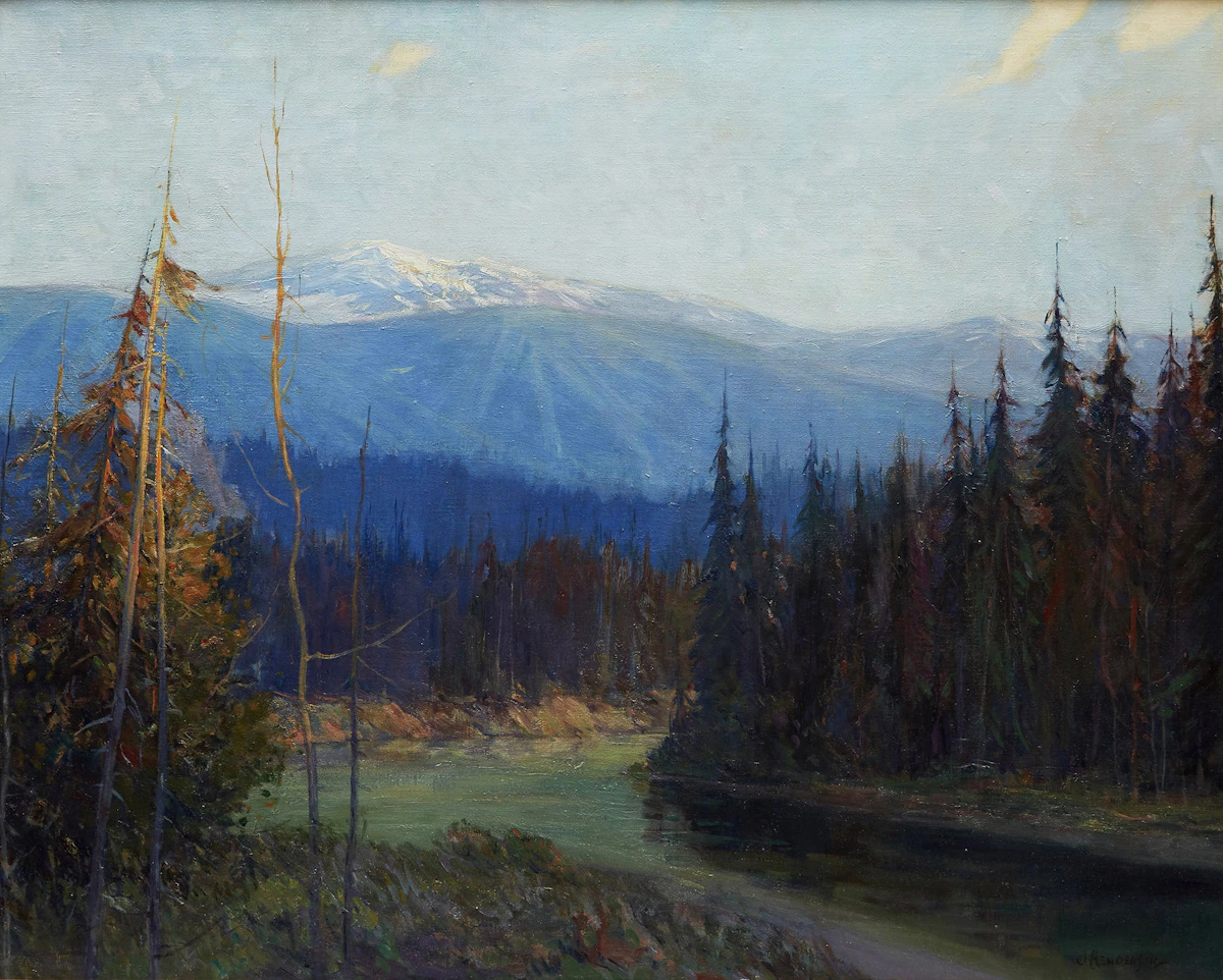 James Henderson, Meeting of Two Rivers, oil on canvas