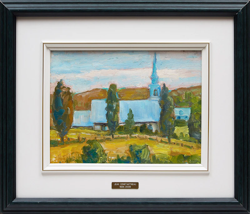 Jean Constantineau, Eglise St-Simon, Bas St-Laurent, oil on canvas - view 2