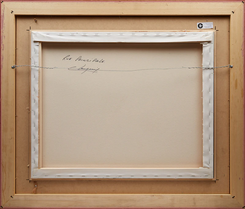 Claude Langevin, Rue Principale, oil on canvas - view 2