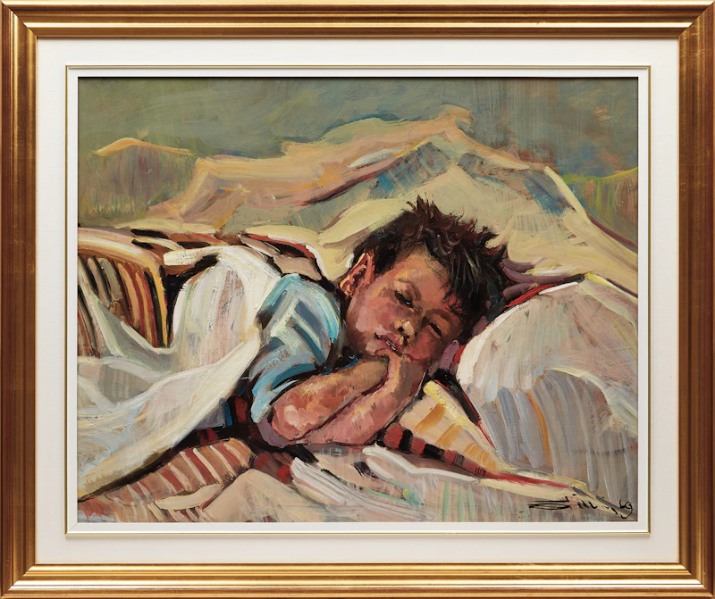 Arthur Shilling, Sleeping Child, oil on board, 1969 - view 2