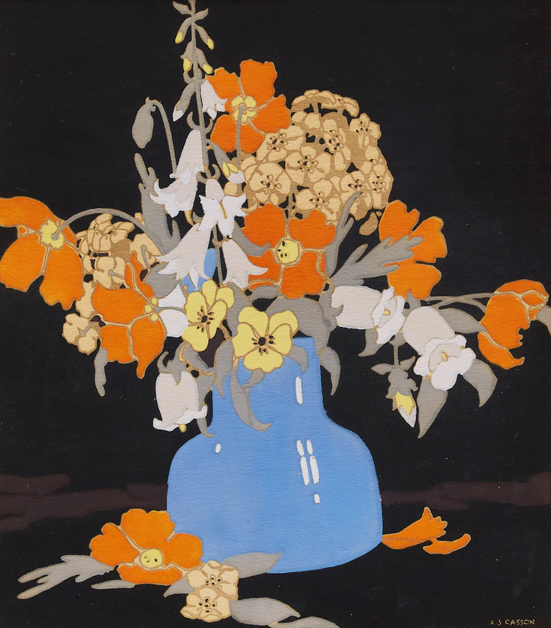 Alfred Joseph Casson, Early Wild Roses; Flowers; Nasturiums