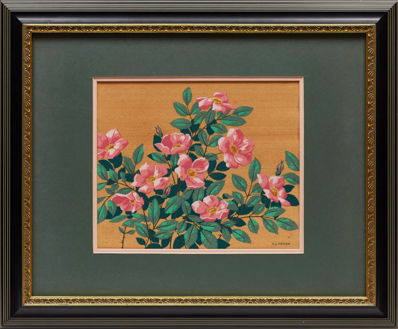 Alfred Joseph Casson, Early Wild Roses; Flowers; Nasturiums, three works - view 8