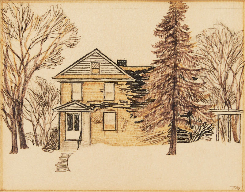 109 Yonge Street, Thornhill (with two additional works of art) by Thoreau MacDonald